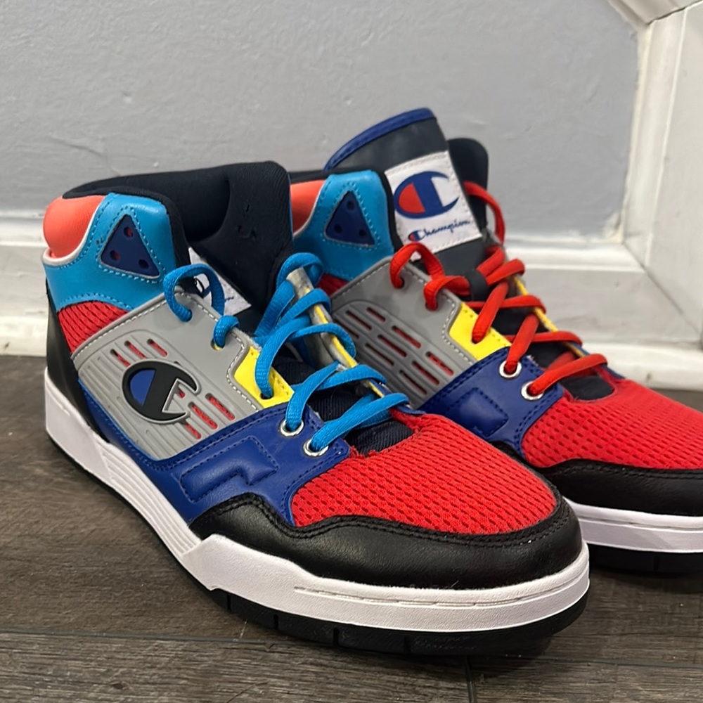 NWOT Champion Multicolor High-Top Sneakers